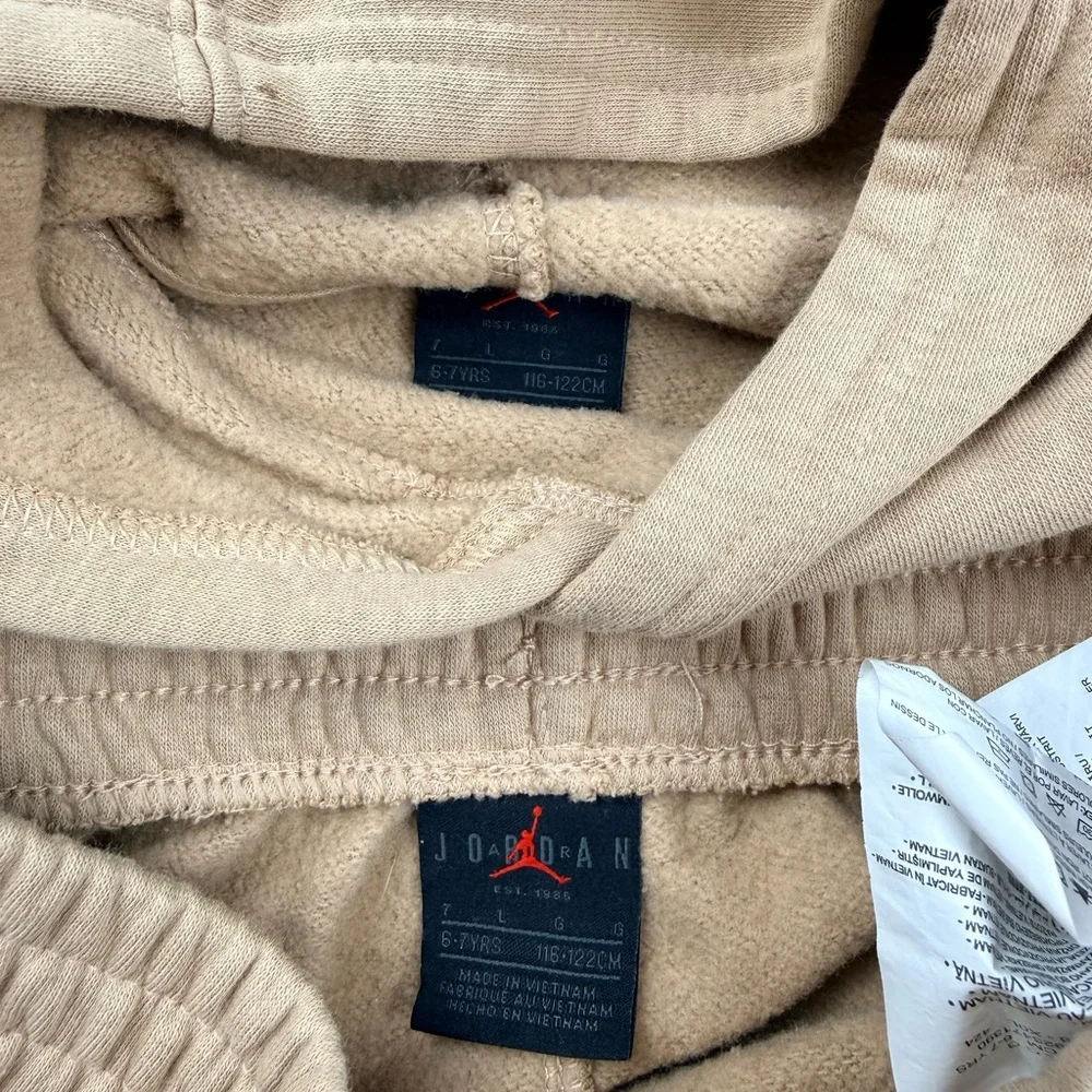 Jordan Tan Hoodie and Sweatpants boys Set